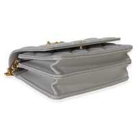 Chanel Grey Quilted Lambskin Jeweled Mini Wallet On Chain Handbag 7