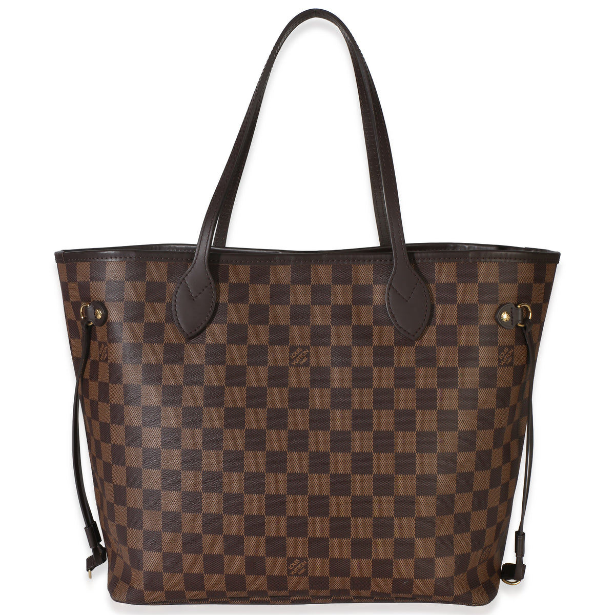 Louis Vuitton Damier Ebene Canvas Neverfull MM Handbag fv