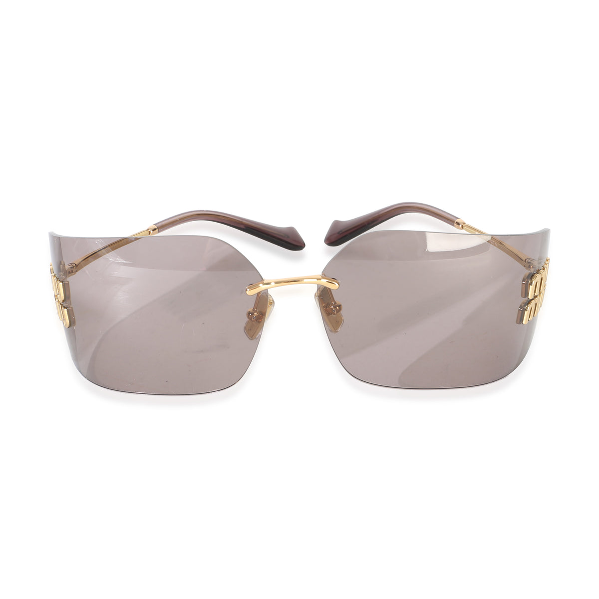 Miu Miu Gold Metal Purple Lens Aube Sunglasses id