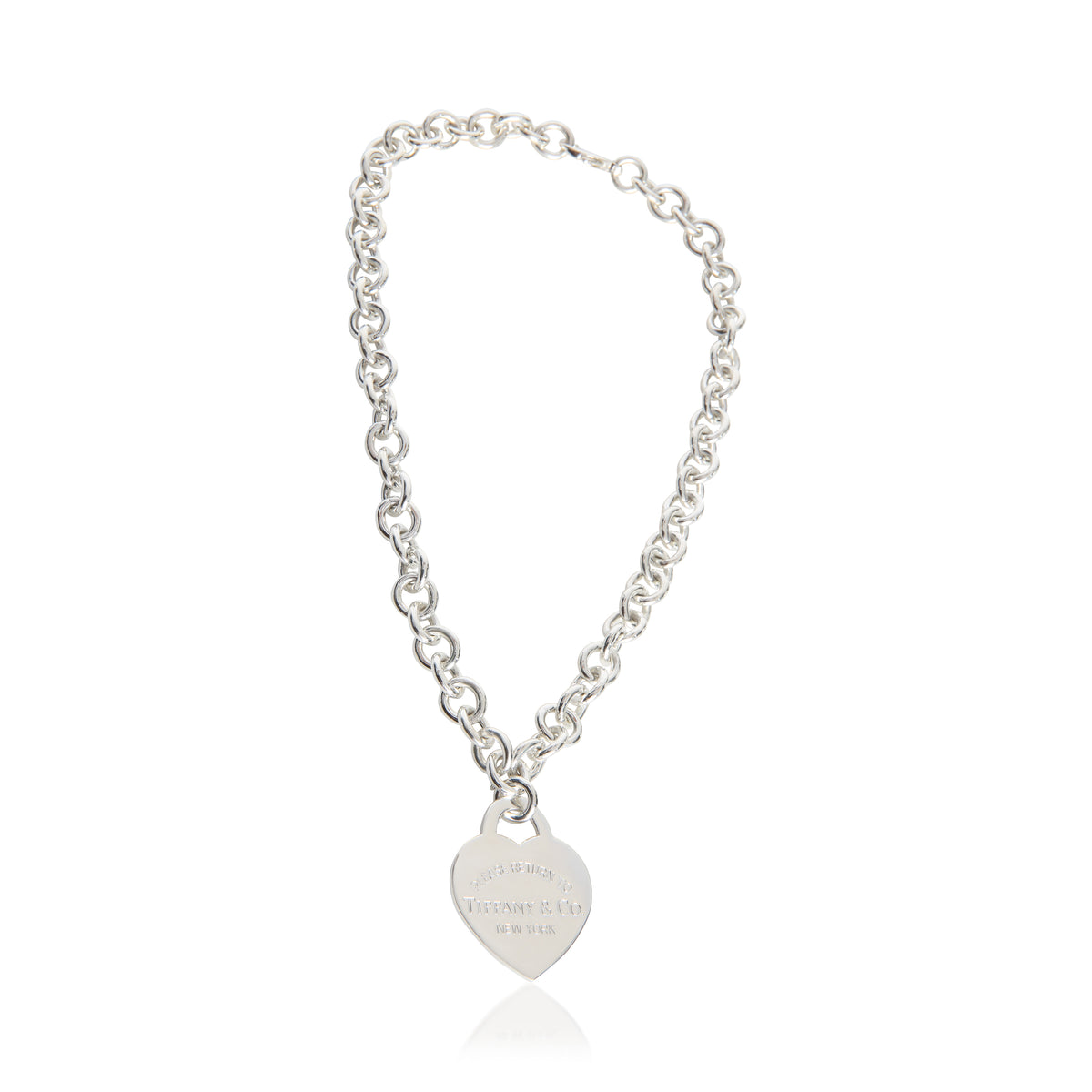Tiffany & Co. Sterling Silver  Return To Tiffany XL Heart Necklace fv