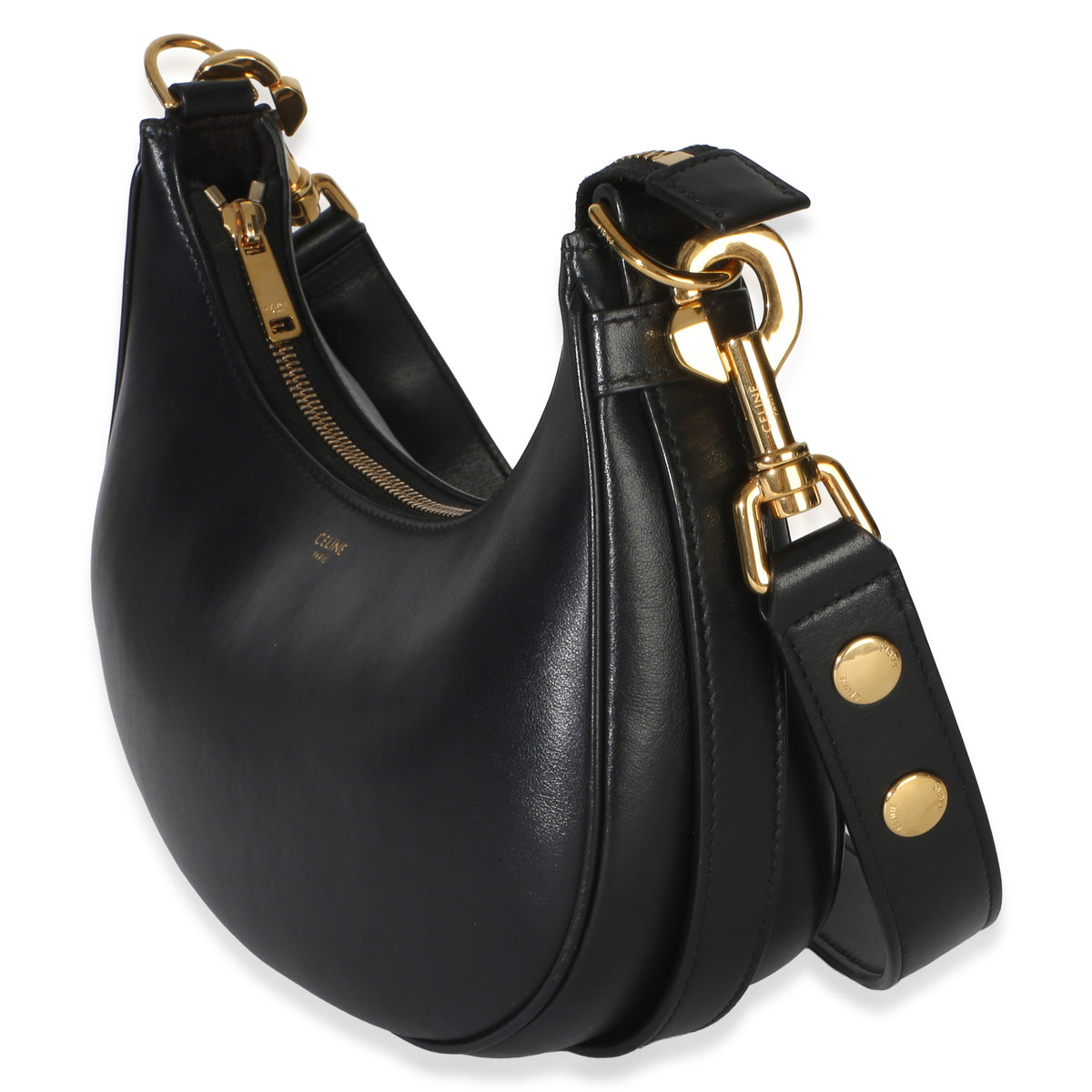Celine Black Smooth Calfskin Medium Ava Strap Bag Handbag 2