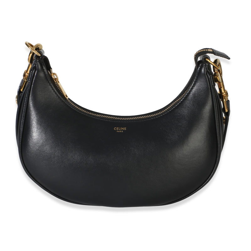 Celine Black Smooth Calfskin Medium Ava Strap Bag Handbag fv
