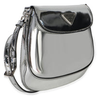 Prada Argento Spazzolato Mini Cleo Flap Bag Handbag 3