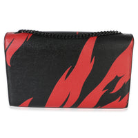 Saint Laurent Black Red Flame Grain De Poudre Medium Kate Chain Bag Handbag 4
