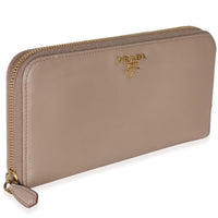 Prada Light Pink Vitello Move Zip Around Wallet Wallet 3