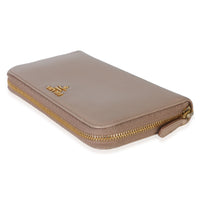 Prada Light Pink Vitello Move Zip Around Wallet Wallet 5