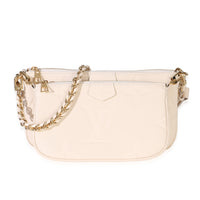 Louis Vuitton Cream Giant Monogram Empreinte Multi Pochette Accessoires Handbag id