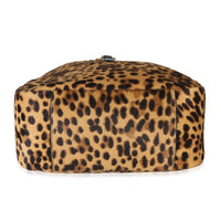 Saint Laurent Brown Pony Hair Nappa Leopard Print Small Le 5 A 7 Soft Hobo Handbag 5