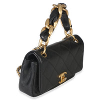 Chanel Black Quilted Lambkin Small Chain Is More Flap Bag Handbag 3