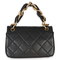 Chanel Black Quilted Lambkin Small Chain Is More Flap Bag Handbag 4