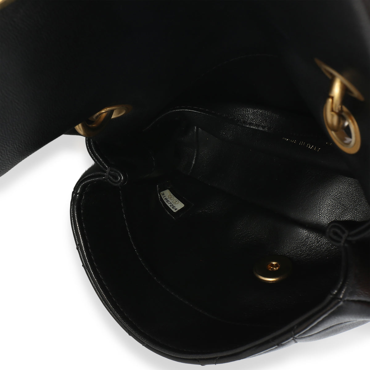 Chanel Black Quilted Lambkin Small Chain Is More Flap Bag Handbag 9
