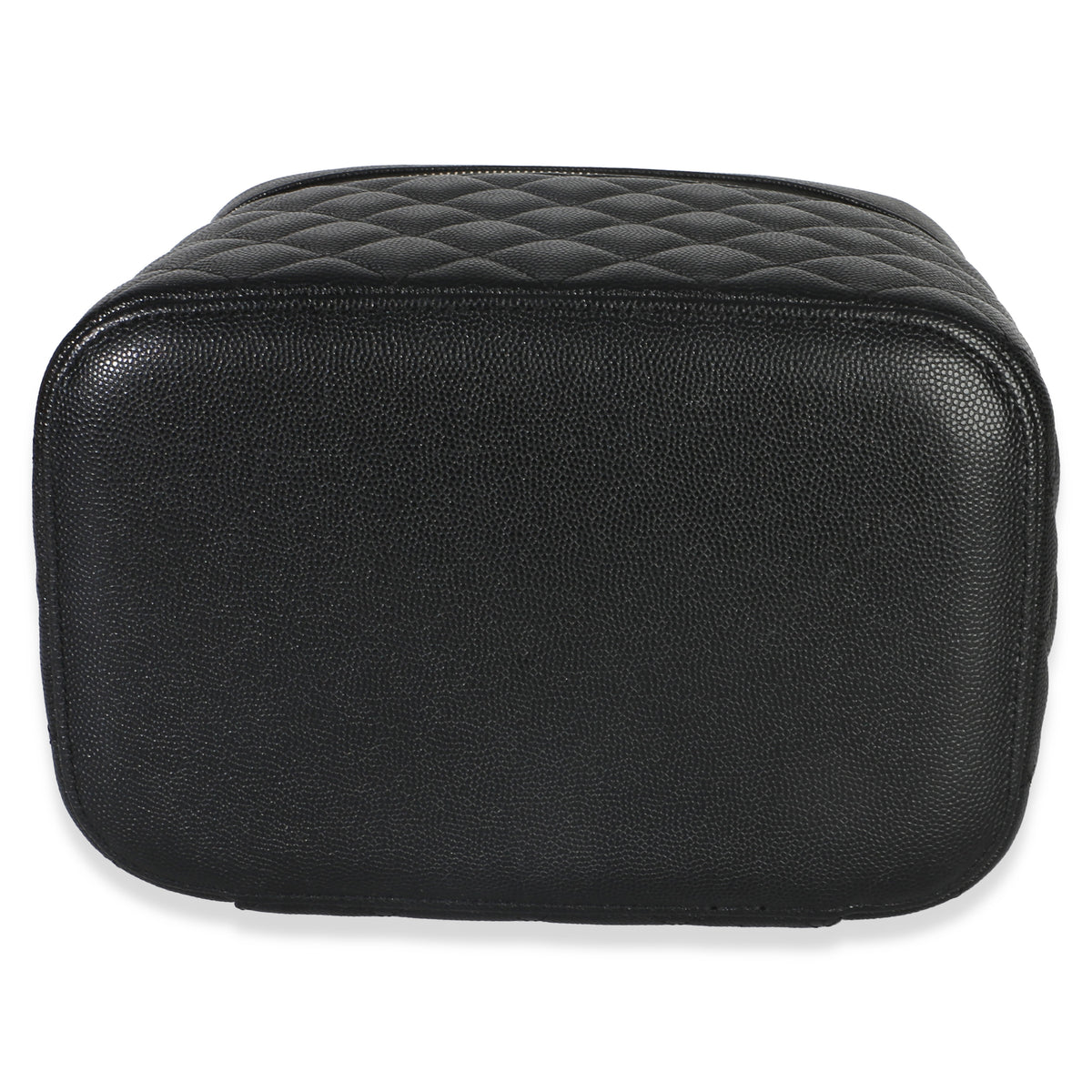 Chanel Black Quilted Caviar Large Vanity Pouch Handbag 5
