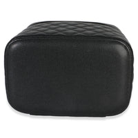 Chanel Black Quilted Caviar Large Vanity Pouch Handbag 5