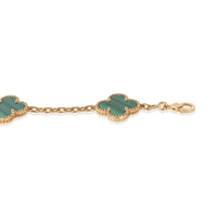 Van Cleef & Arpels Yellow Gold Malachite Vintage Alhambra Bracelet 4
