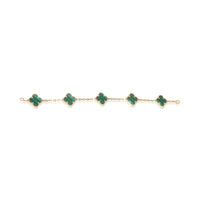 Van Cleef & Arpels Yellow Gold Malachite Vintage Alhambra Bracelet 5