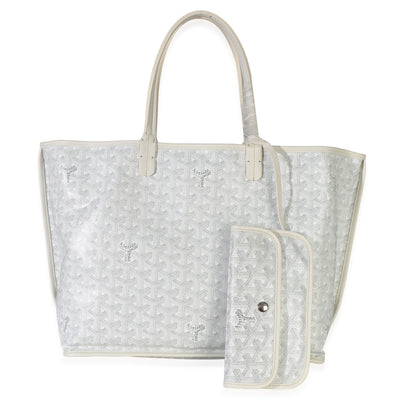 Goyard White ine Canvas Anjou PM Handbag fv