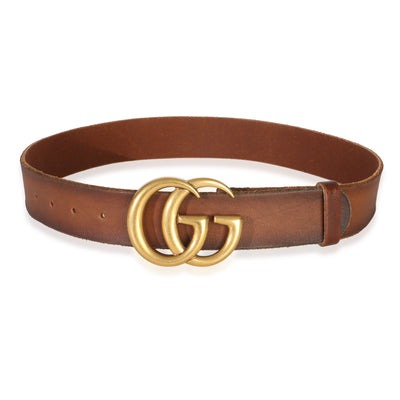 Gucci Brown Calfskin GG Marmont Belt 75/30 id