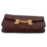 Hermès Rouge H Rose Azalee Evercolor Bicolore Constance Slim Wallet GHW Wallet 5