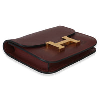 Hermès Rouge H Rose Azalee Evercolor Bicolore Constance Slim Wallet GHW Wallet 7