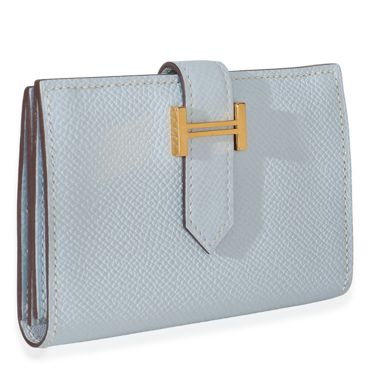 Hermès Bleu Brume Epsom Bearn Card Holder Wallet GHW Wallet 3