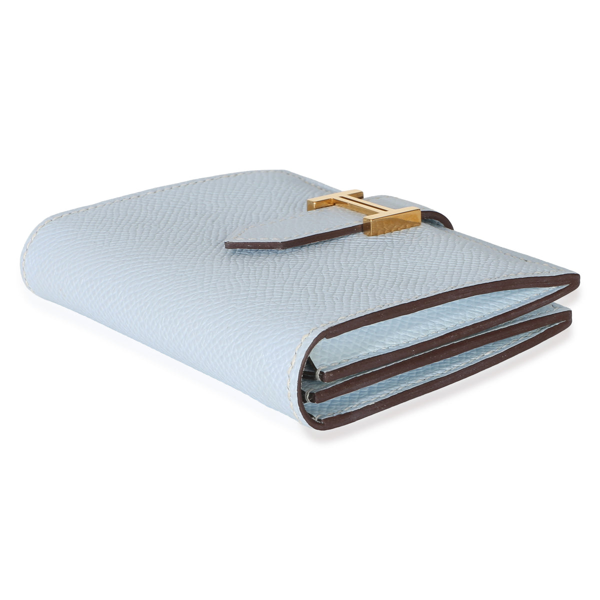 Hermès Bleu Brume Epsom Bearn Card Holder Wallet GHW Wallet 6