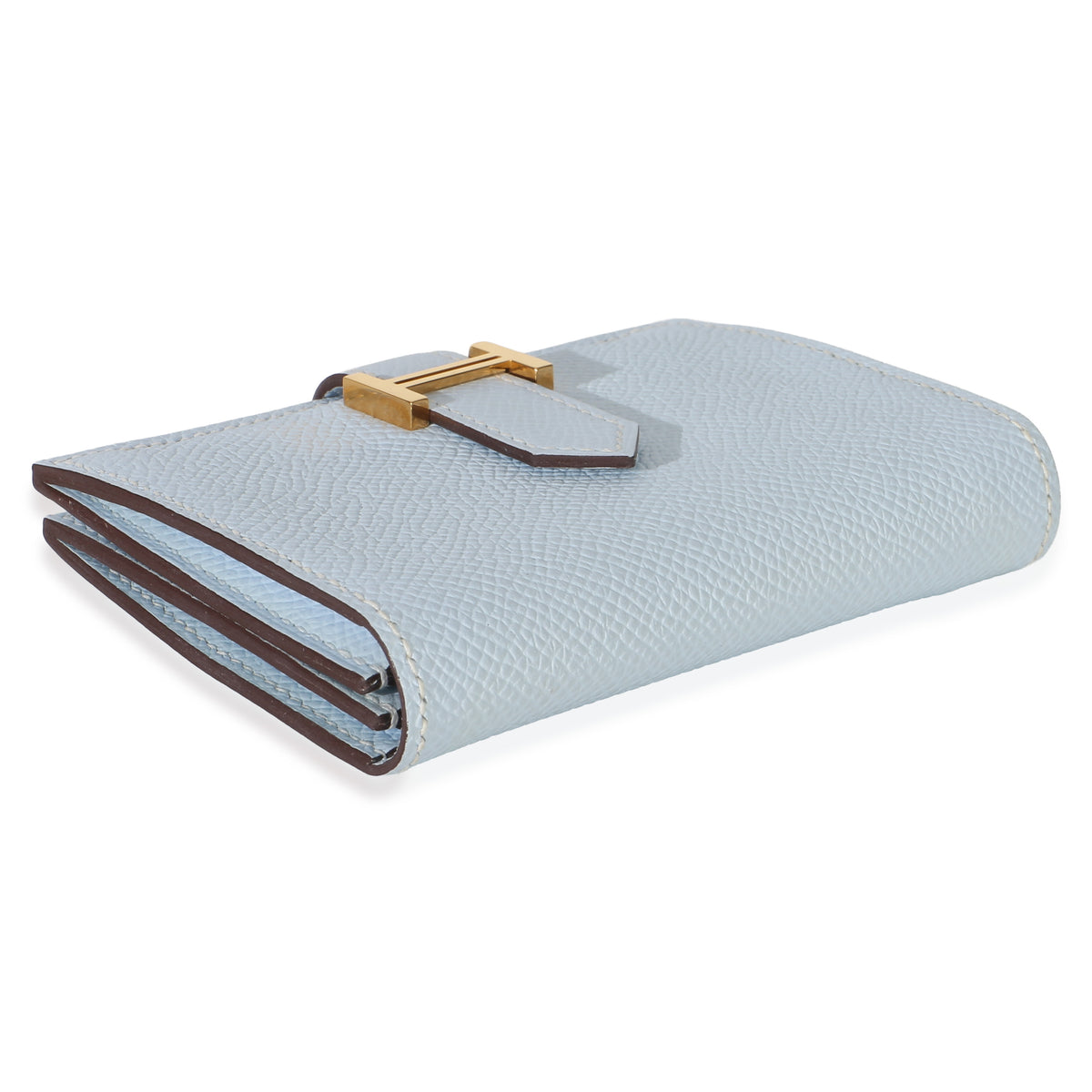 Hermès Bleu Brume Epsom Bearn Card Holder Wallet GHW Wallet 7