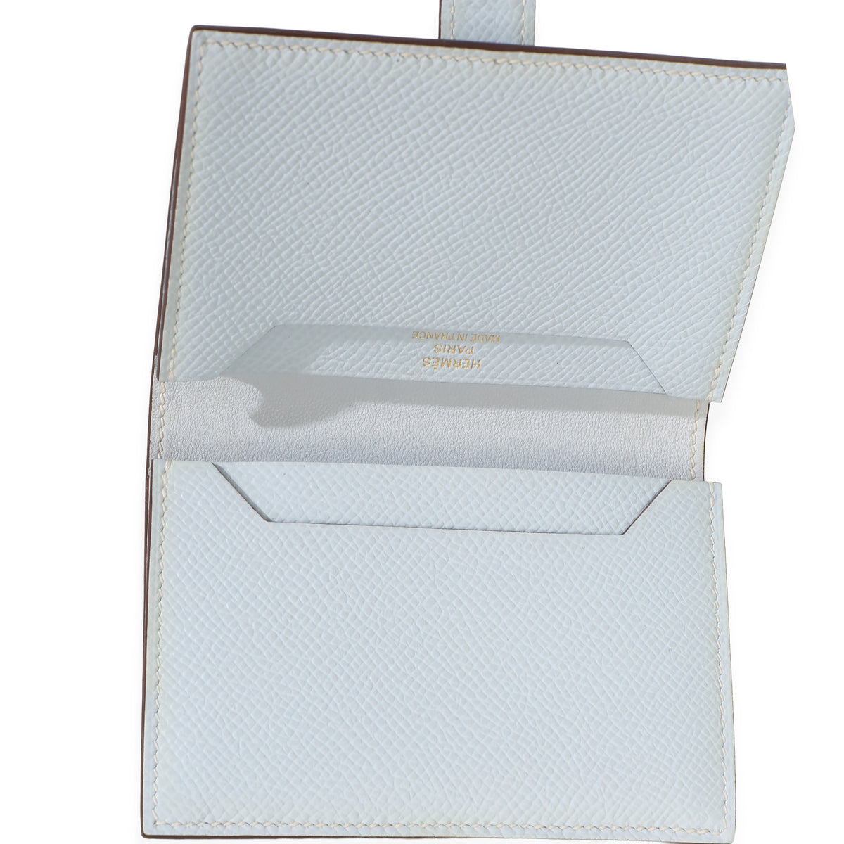Hermès Bleu Brume Epsom Bearn Card Holder Wallet GHW Wallet 8
