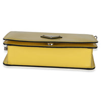 Prada Yellow Spazzolato Triangle Chain Crossbody Handbag 5