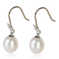Tiffany & Co. Sterling Silver Pearl Paloma Picasso Olive Leaf Earrings