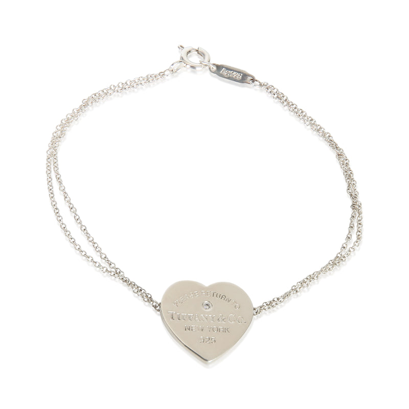 Tiffany & Co. Sterling Silver Diamond Return To Tiffany Bracelet fv
