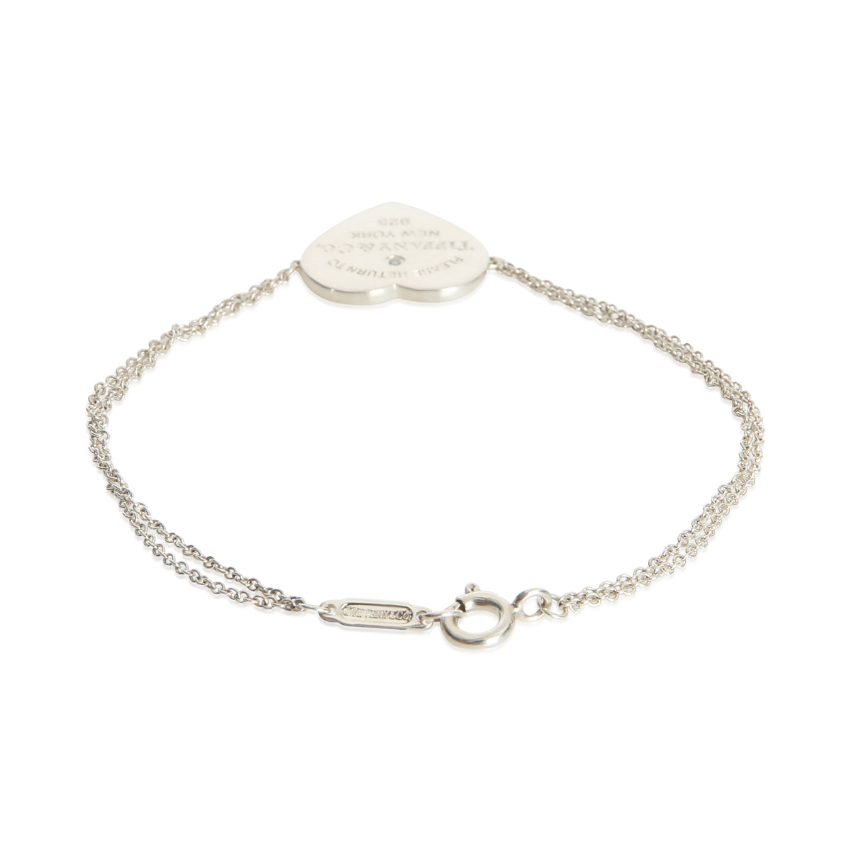Tiffany & Co. Sterling Silver Diamond Return To Tiffany Bracelet 3