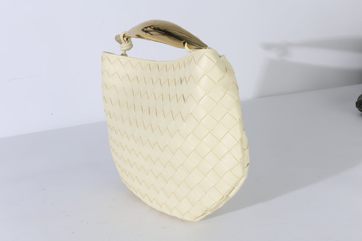 Bottega Veneta Pale Yellow Nappa Intrecciato Small Sardine Handbag id