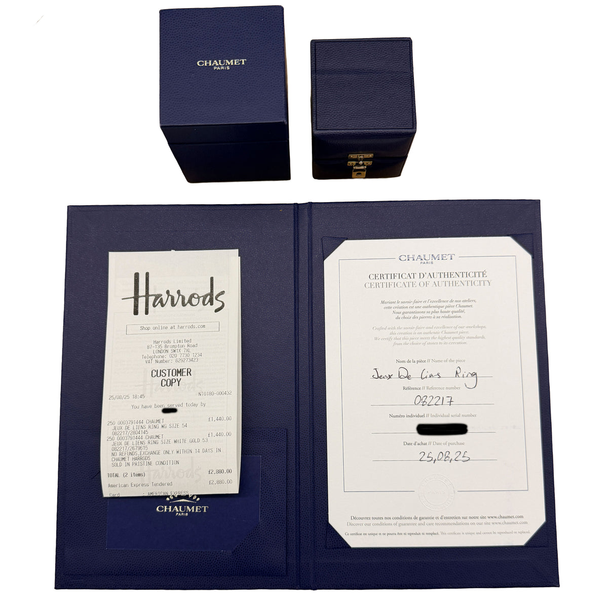 Chaumet White Gold Diamond Jeux de Liens Ring box