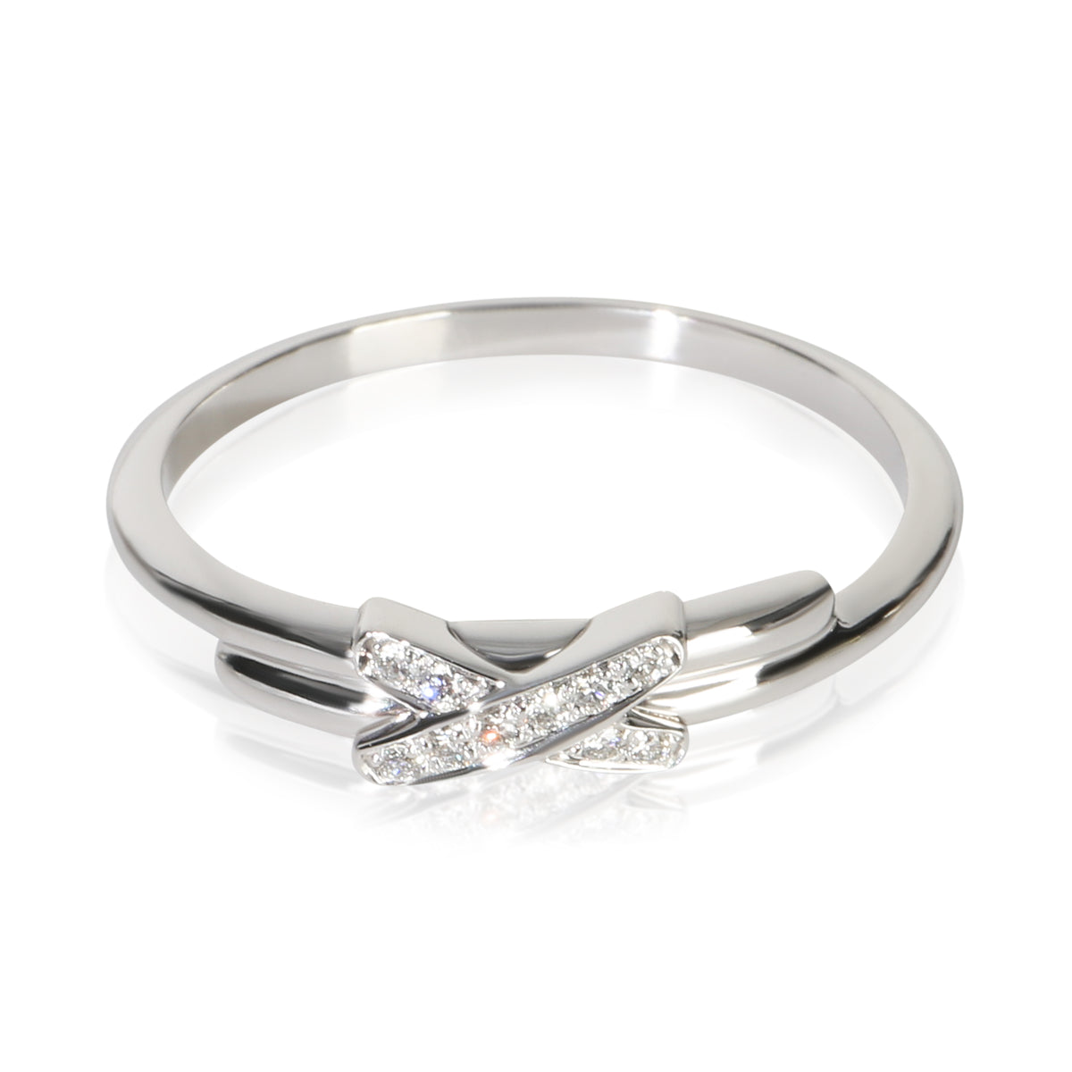 Chaumet White Gold Diamond Jeux de Liens Ring fv