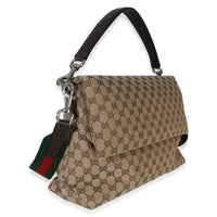 Gucci Dark Brown GG Monogram Canvas Large Crossbody Bag Handbag 3