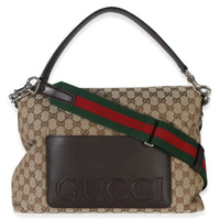 Gucci Dark Brown GG Monogram Canvas Large Crossbody Bag Handbag 4