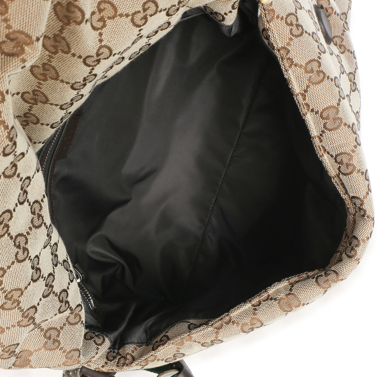 Gucci Dark Brown GG Monogram Canvas Large Crossbody Bag Handbag 8
