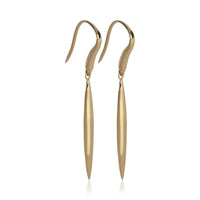Tiffany & Co. Yellow Gold  Feather Drop Earrings 2