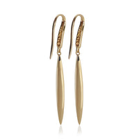Tiffany & Co. Yellow Gold  Feather Drop Earrings 3
