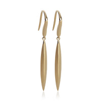Tiffany & Co. Yellow Gold  Feather Drop Earrings fv
