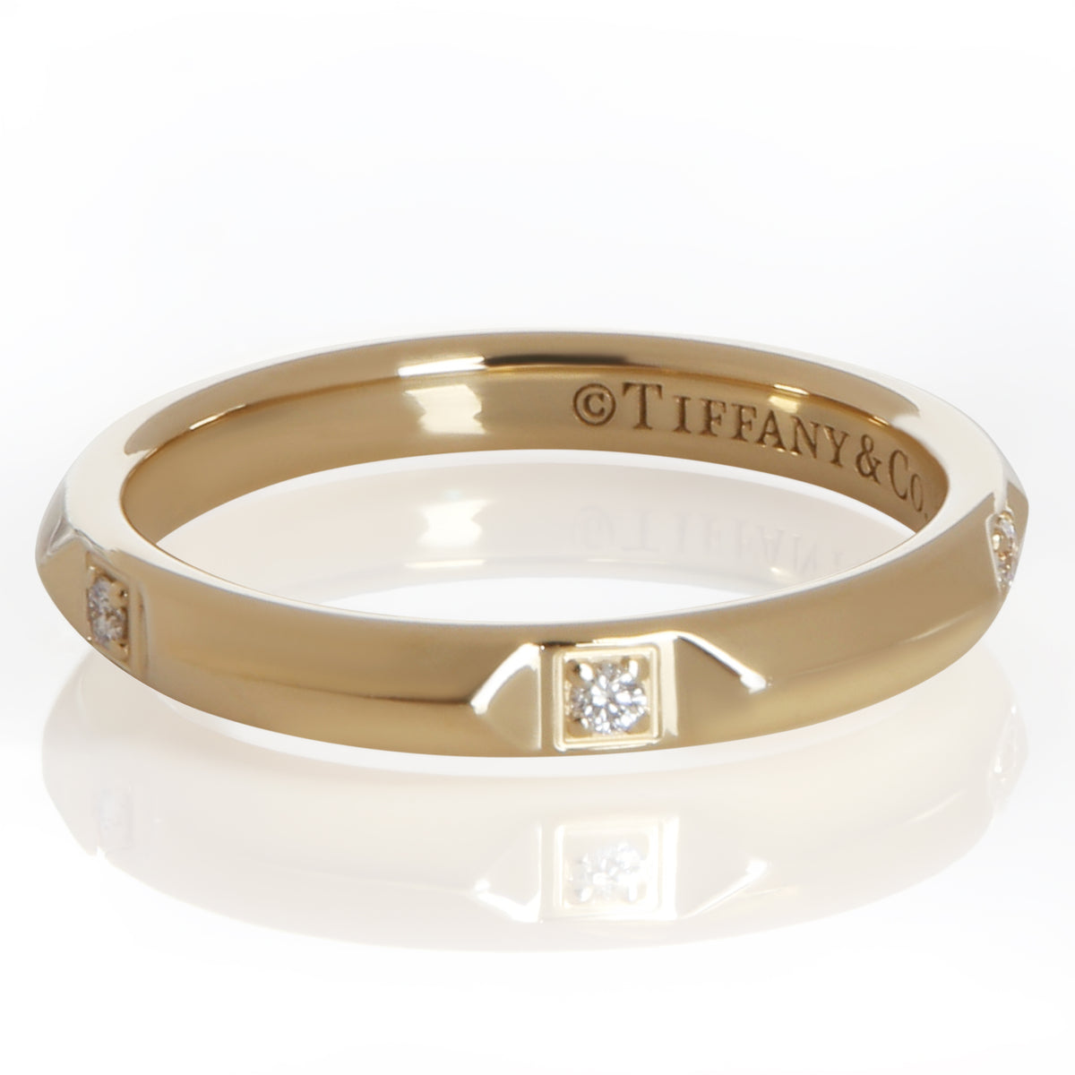 Tiffany & Co. Yellow Gold Diamond Tiffany True Band fv