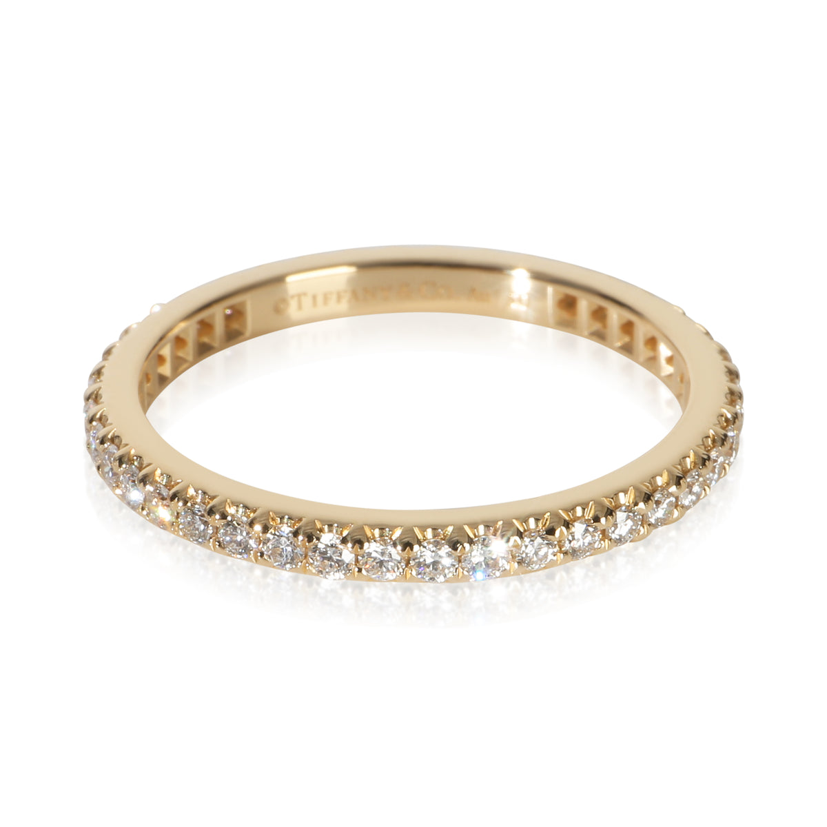 Tiffany & Co. Yellow Gold Diamond Soleste Eternity Band fv