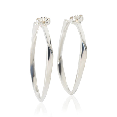 Tiffany & Co. Sterling Silver  Frank Gehry Torque Hoop Earrings fv