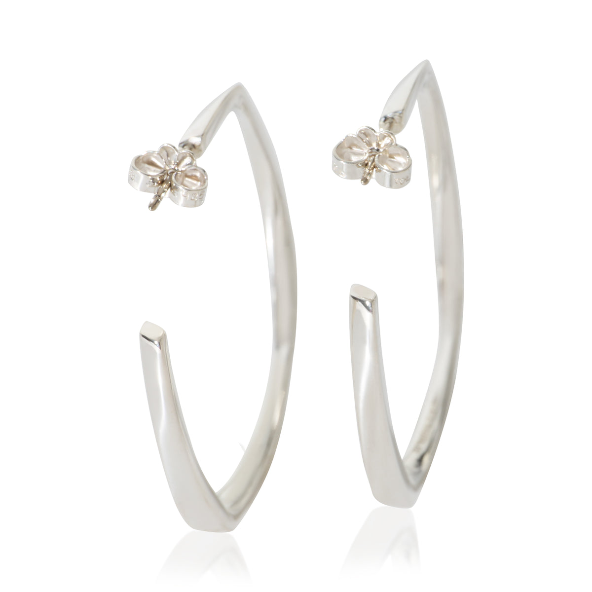 Tiffany & Co. Sterling Silver  Frank Gehry Torque Hoop Earrings 5