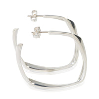 Tiffany & Co. Sterling Silver  Frank Gehry Torque Hoop Earrings 3