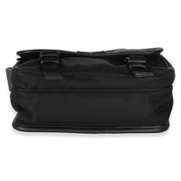 Prada Black Tessuto Saffiano Double Buckle Messenger Bag Handbag 5