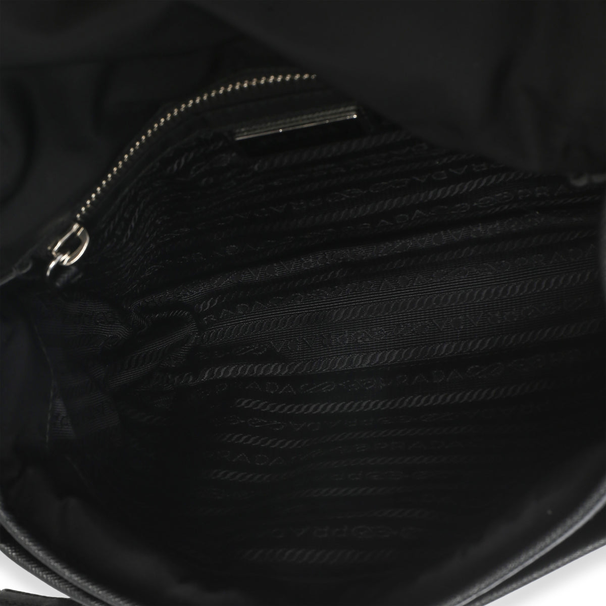 Prada Black Tessuto Saffiano Double Buckle Messenger Bag Handbag 9