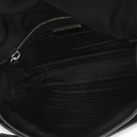 Prada Black Tessuto Saffiano Double Buckle Messenger Bag Handbag 9
