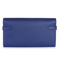 Hermès Bleu Electrique Epsom Kelly Longue Wallet GHW Wallet 4