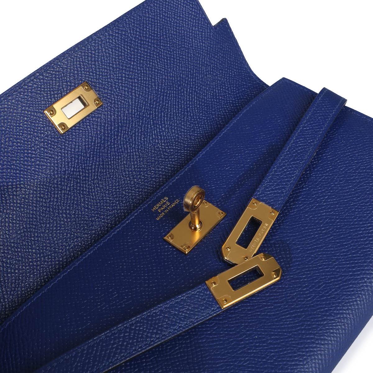 Hermès Bleu Electrique Epsom Kelly Longue Wallet GHW Wallet 8